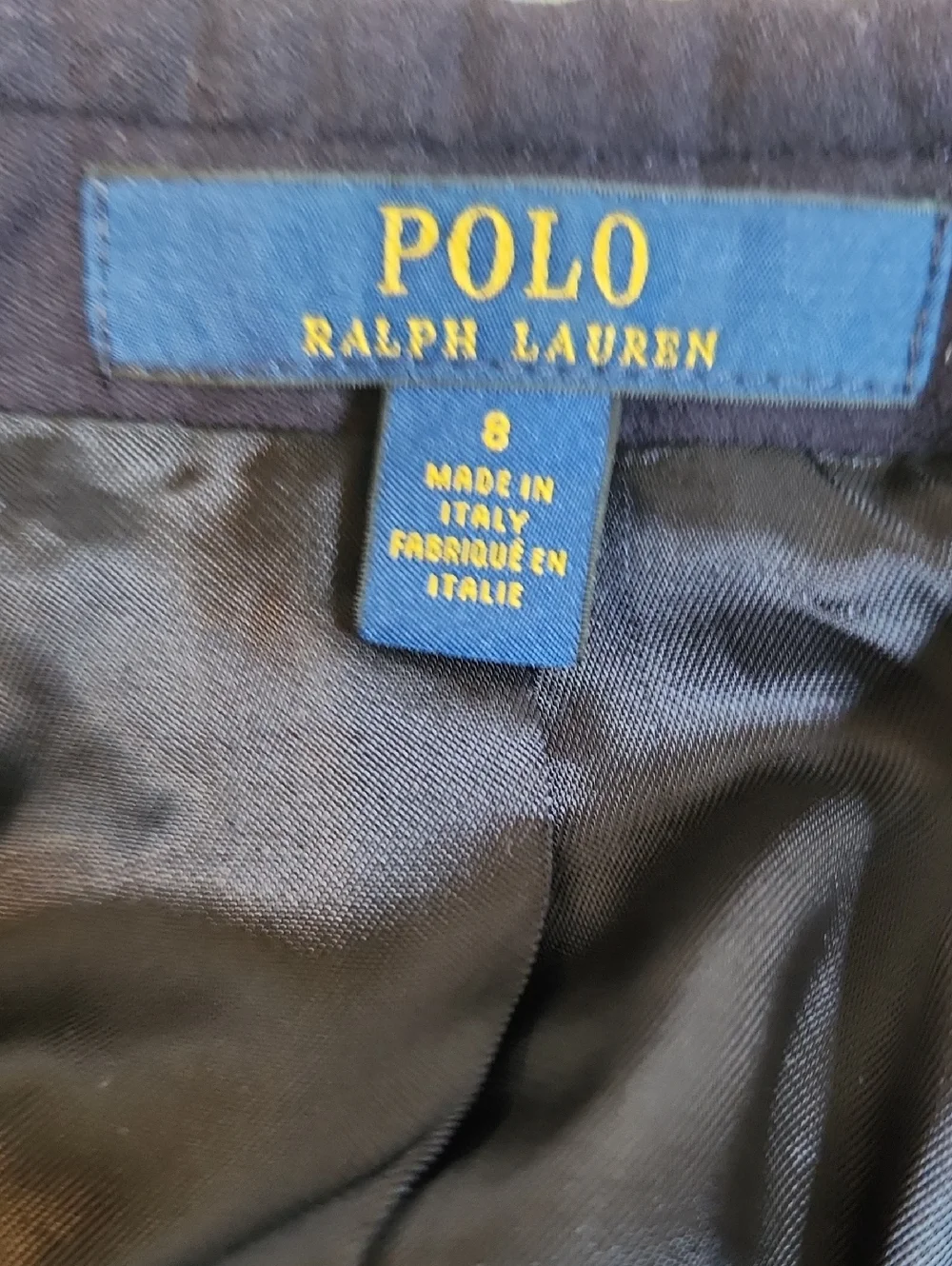 Ralph Lauren Navy Blazer with Gold Logo Label